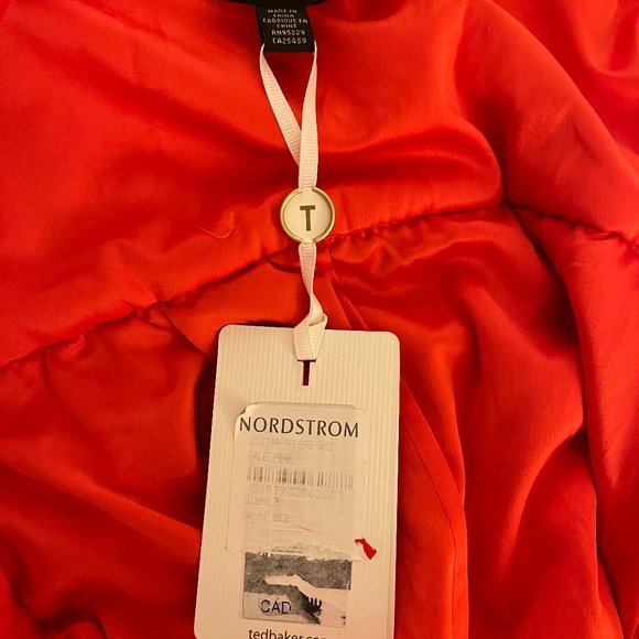 NWT Ted Baker Valens Mixed Lace Midi Dress ~ Red ~ 3 ~ US Size 8 - Picture 4 of 7